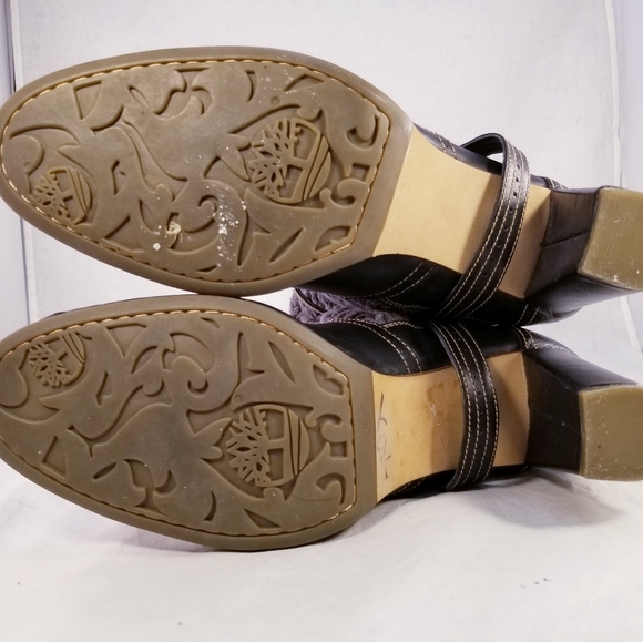 AMAZING CABLE KNIT AND LEATHER HARNESS TIMBERLAND 88310 WOMEN BOOTS SIZE 10 M - Picture 7 of 11